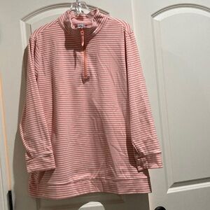 Croft & Barrow Pink Striped Sweatshirt